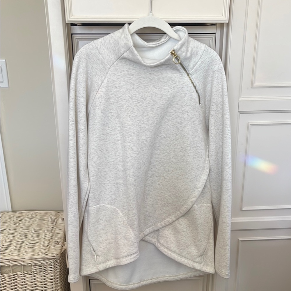 Athleta Cozy Asymmetrical Zip Sweatshirtrt